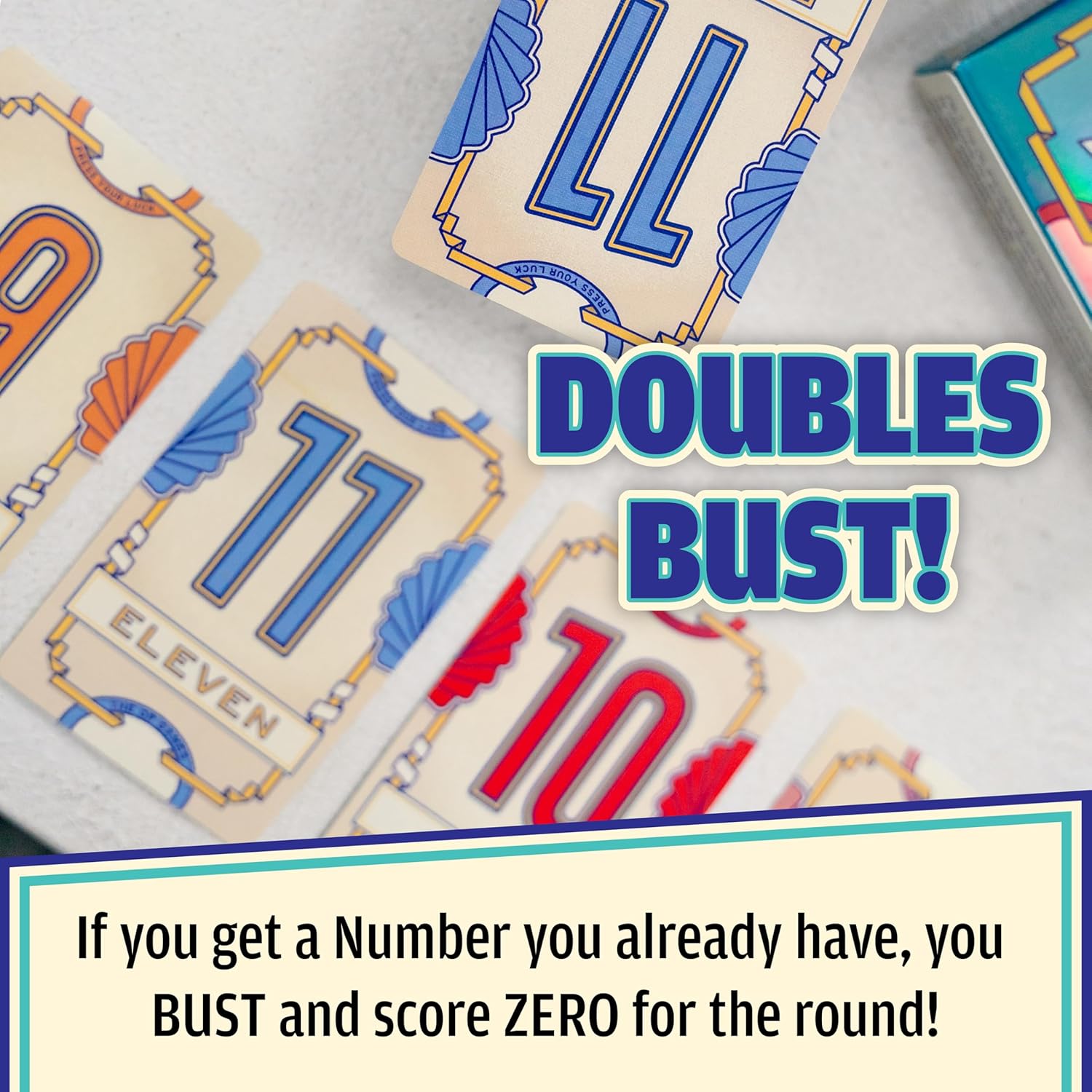 USAOPOLY Flip 7 Card Game, 3+ Players - Size reference