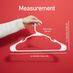 Utopia Home Plastic Hangers, 50 Pack, White - Detail view