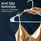 Utopia Home Plastic Hangers, 50 Pack, White - Alternate angle
