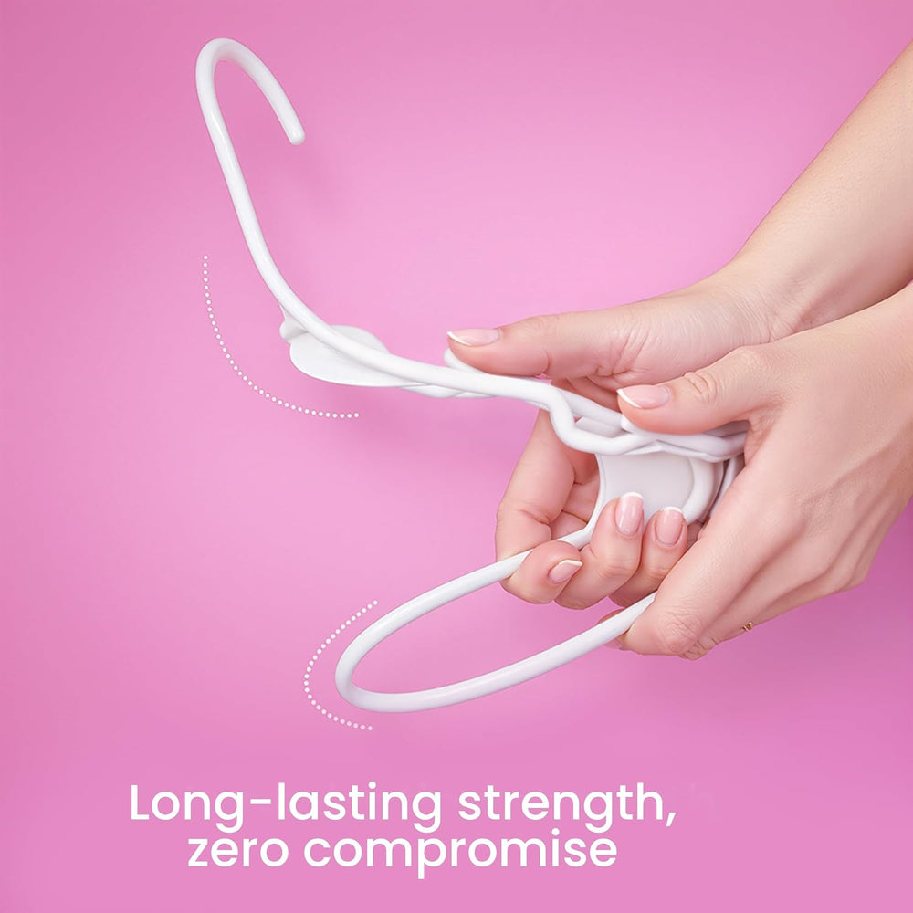 Utopia Home Plastic Hangers, 50 Pack, White - Close-up
