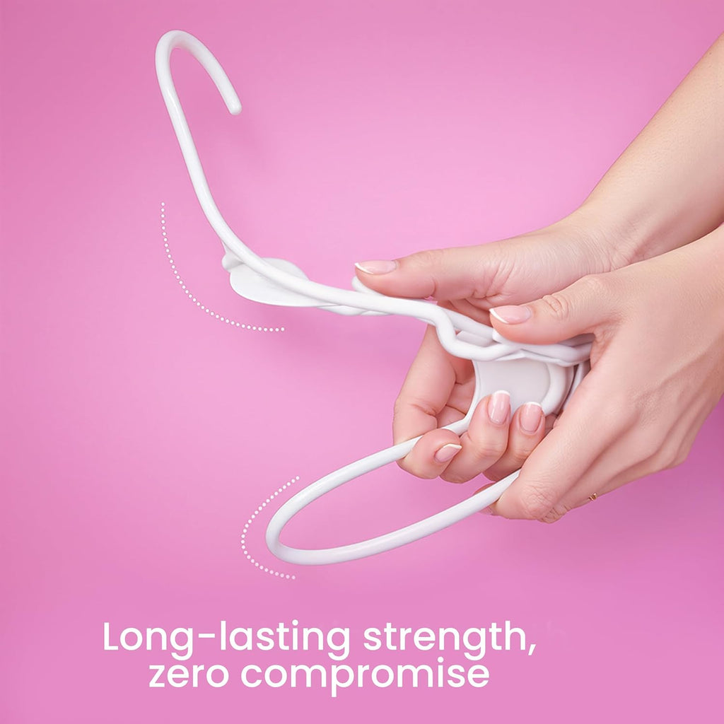 Utopia Home Plastic Hangers, 50 Pack, White - Close-up