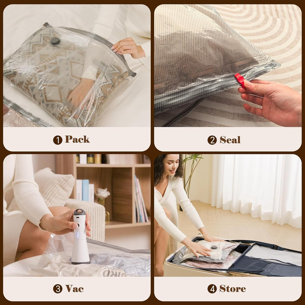 Vacbird Vacuum Bags for Travel, 15 Pack - Packaging