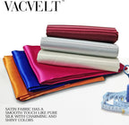VACVELT Black Satin Fabric, 60 Inch Wide, 1 Yard - Detail view