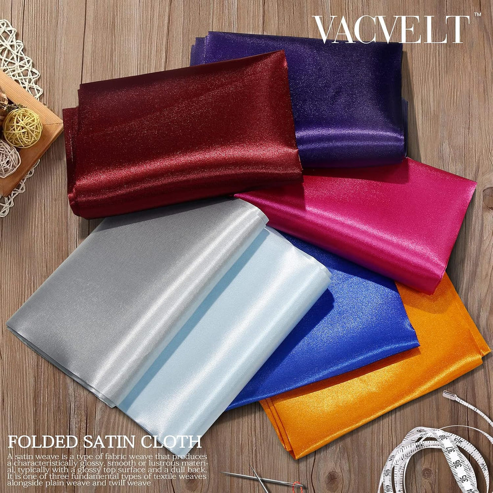 VACVELT Black Satin Fabric, 60 Inch Wide, 1 Yard - Alternate angle