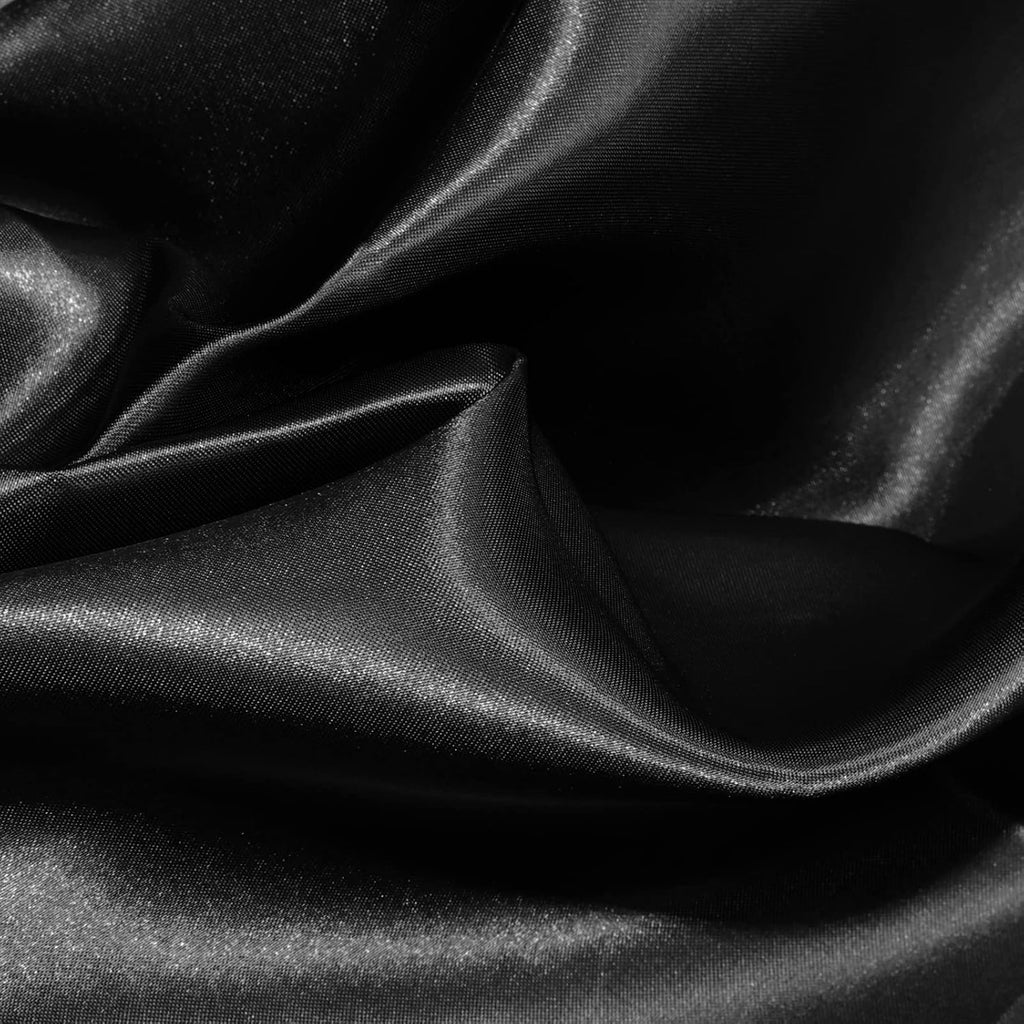 VACVELT Black Satin Fabric, 60 Inch Wide, 1 Yard - Packaging