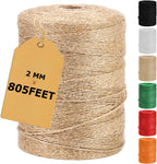 Vanhench Natural Jute Twine String, 805 FT Bulk