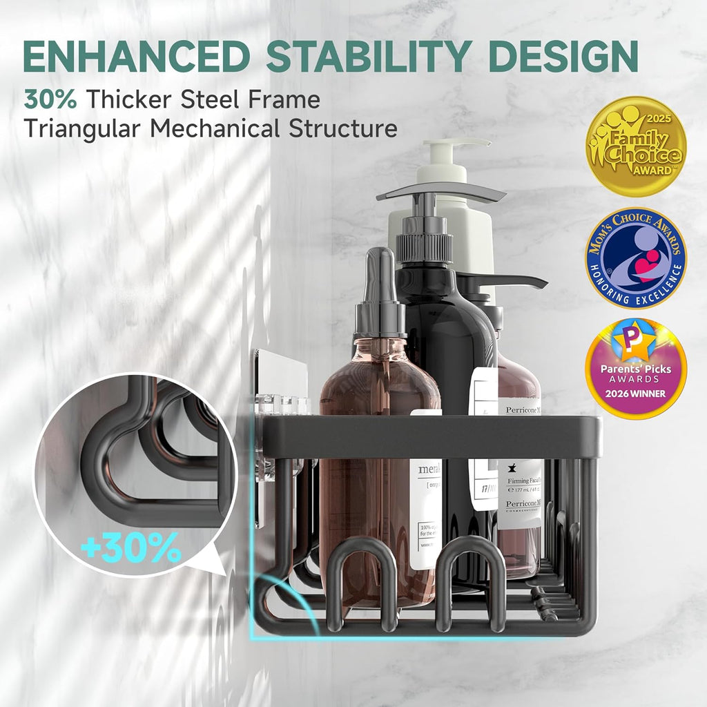 Veken Shower Caddy 6-Pack, Rustproof Shelves - Detail view