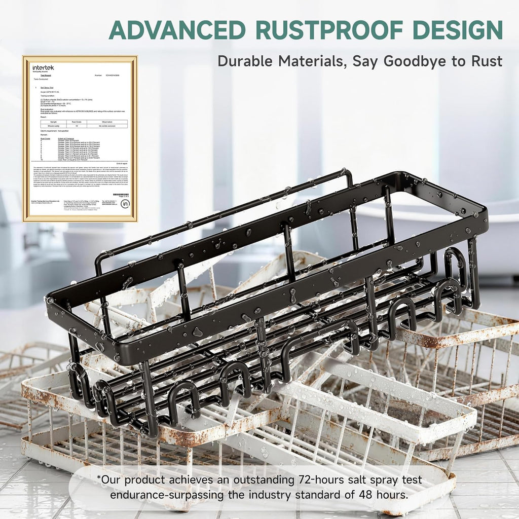 Veken Shower Caddy 6-Pack, Rustproof Shelves - Close-up