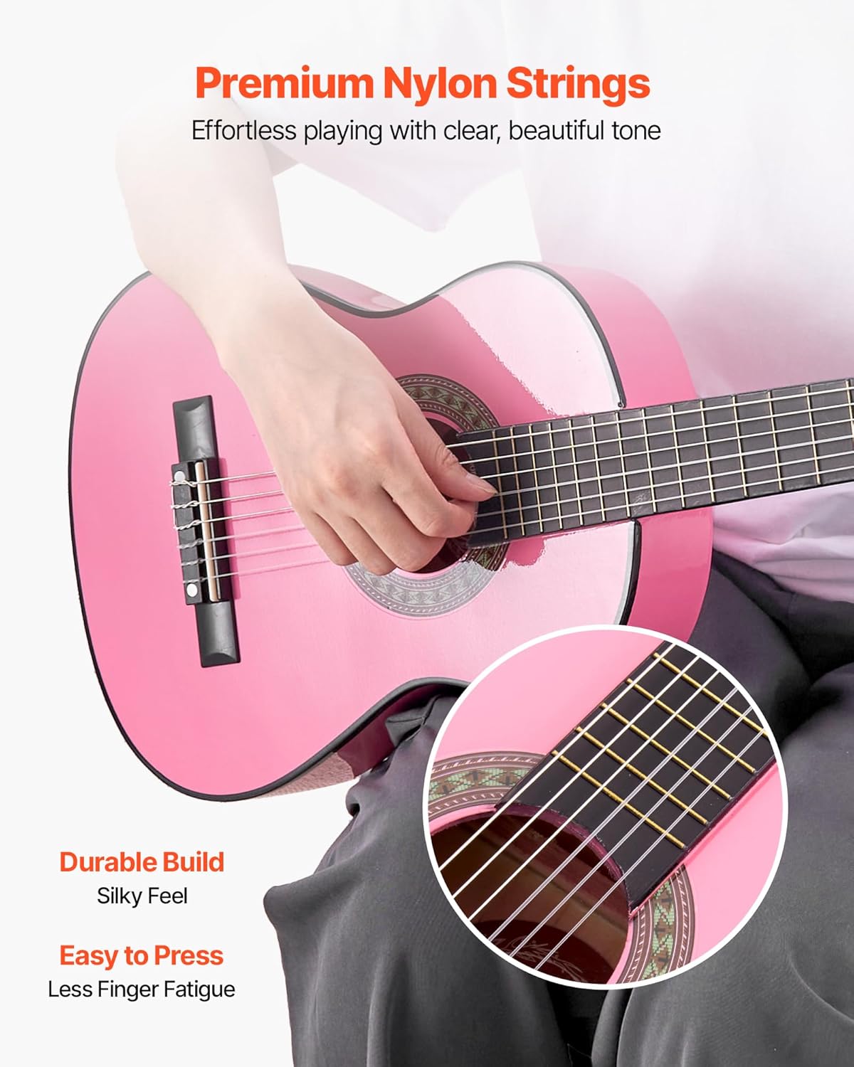 VEVOR Classical Guitar Starter Kit, Nylon - Alternate angle