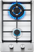 VEVOR 12 In 2 Burner Gas Cooktop, Stainless