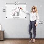VIZ-PRO Magnetic Dry Erase Board, 36x24 In - Detail view