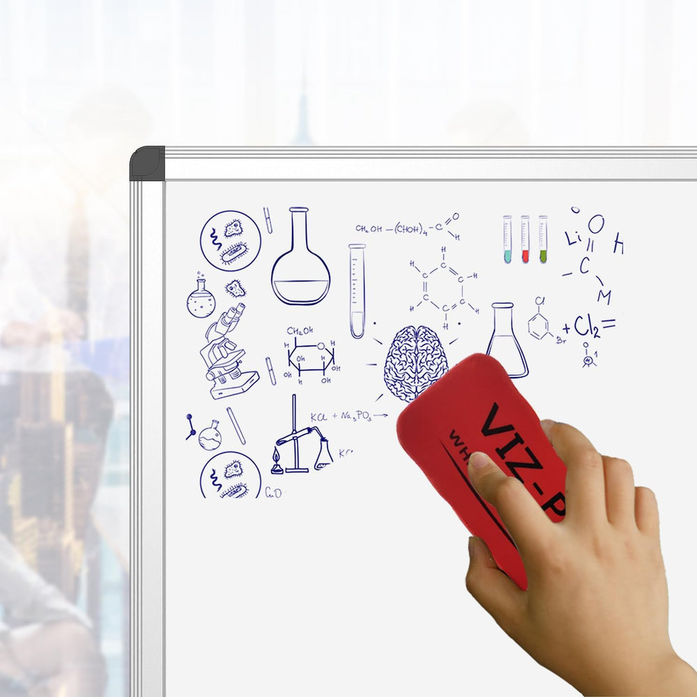 VIZ-PRO Magnetic Dry Erase Board, 36x24 In - Close-up