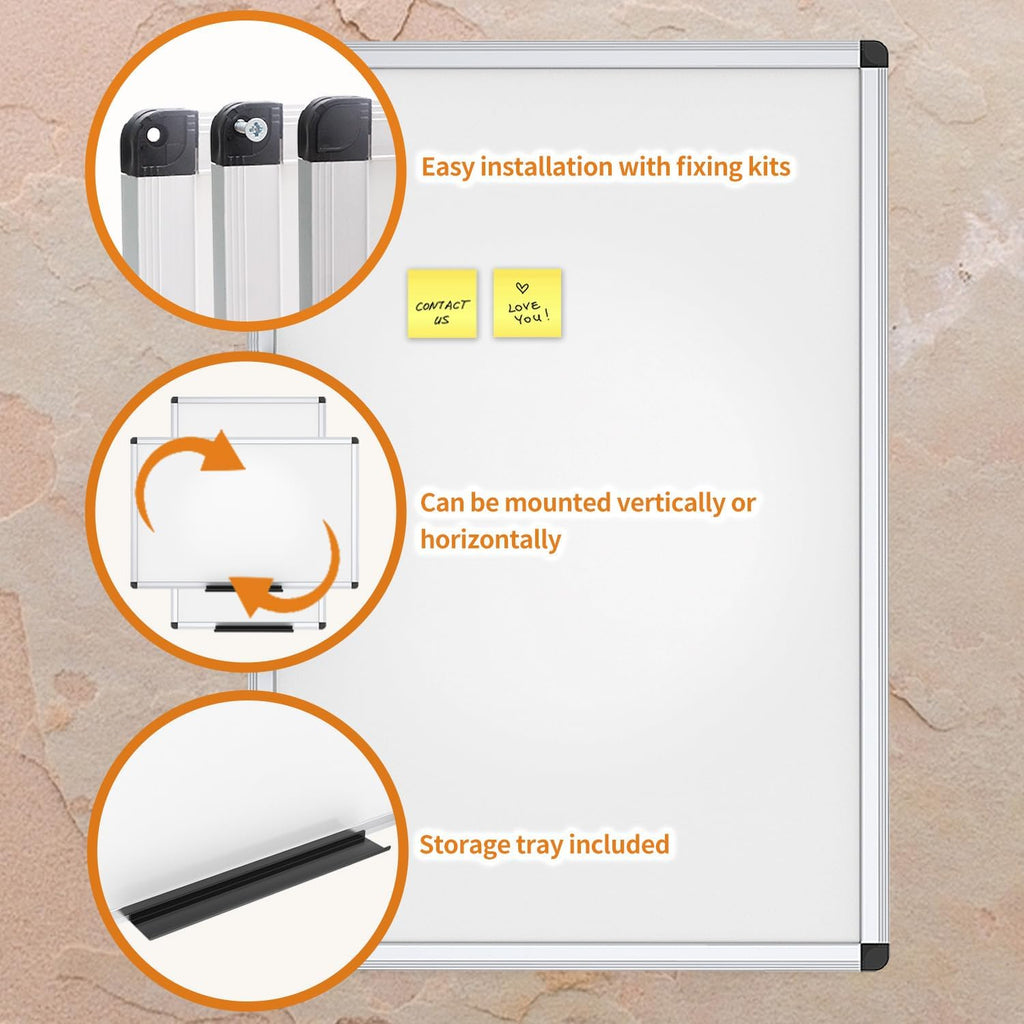 VIZ-PRO Magnetic Dry Erase Board, 36x24 In - Size reference