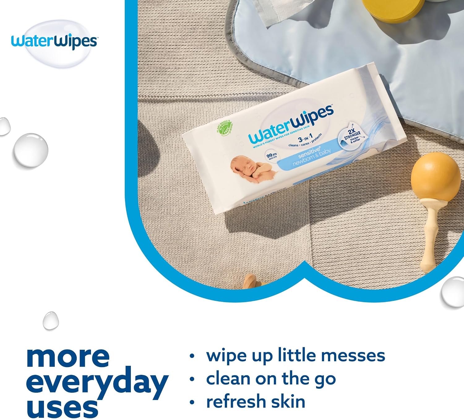 WaterWipes Sensitive+ Baby Wipes, 720 Ct - Additional view