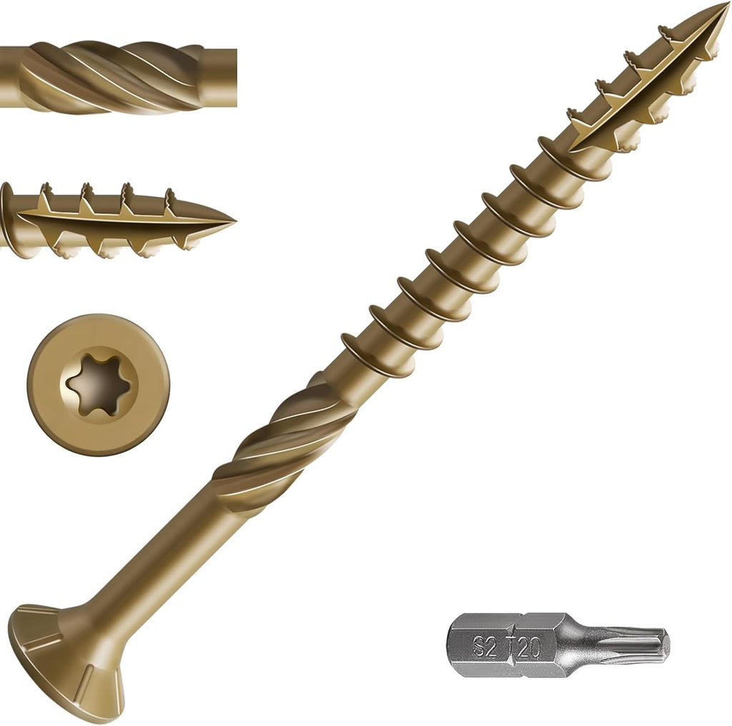 Wensilon No.10 x 3in Deck Screws, 137 Pc