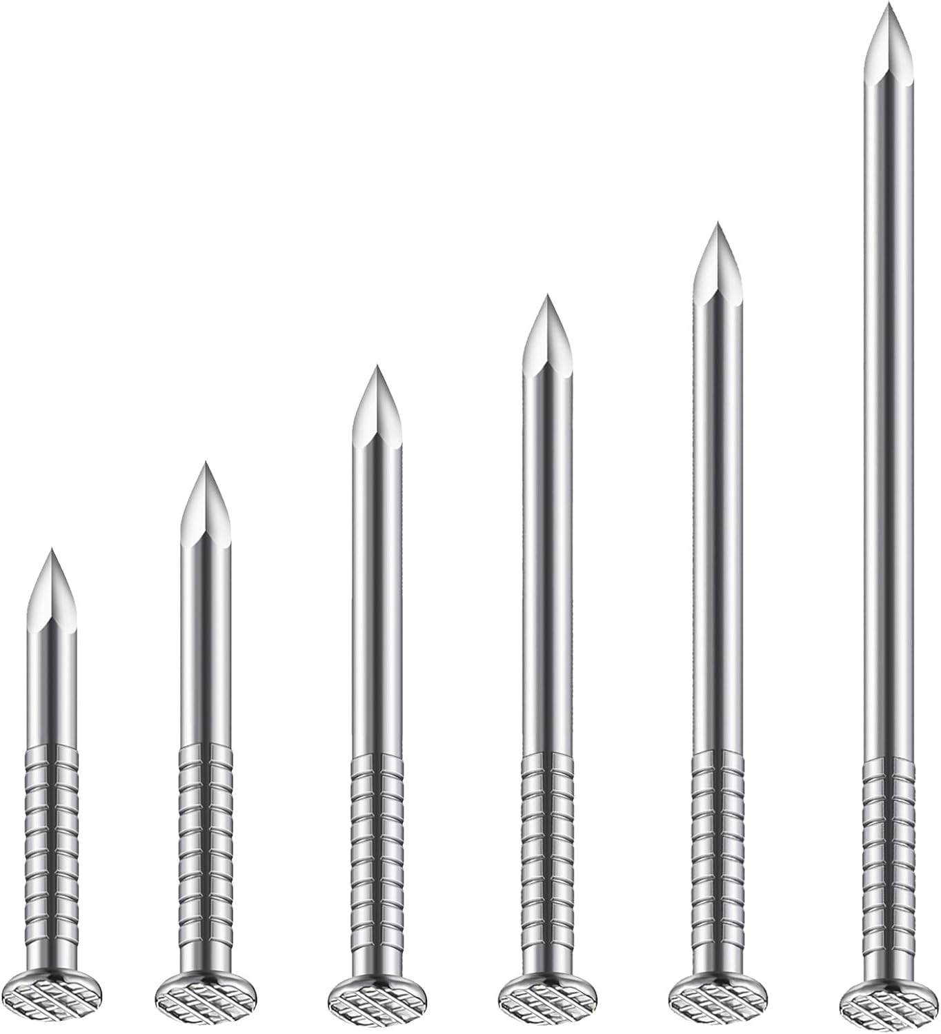 Wensilon 430 Pc Stainless Steel Nails Kit - Size reference