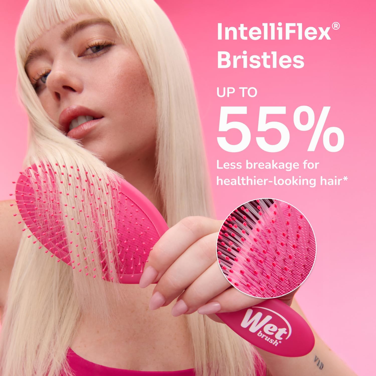 Wet Brush Detangler for Curly Thick Hair - In use