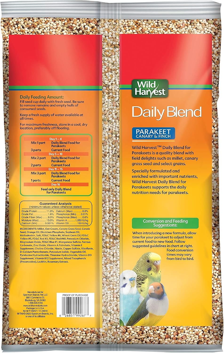 Wild Harvest Daily Blend Bird Food 10 lb - Detail view