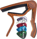 Wingo Guitar Capo with 5 Picks, Rosewood