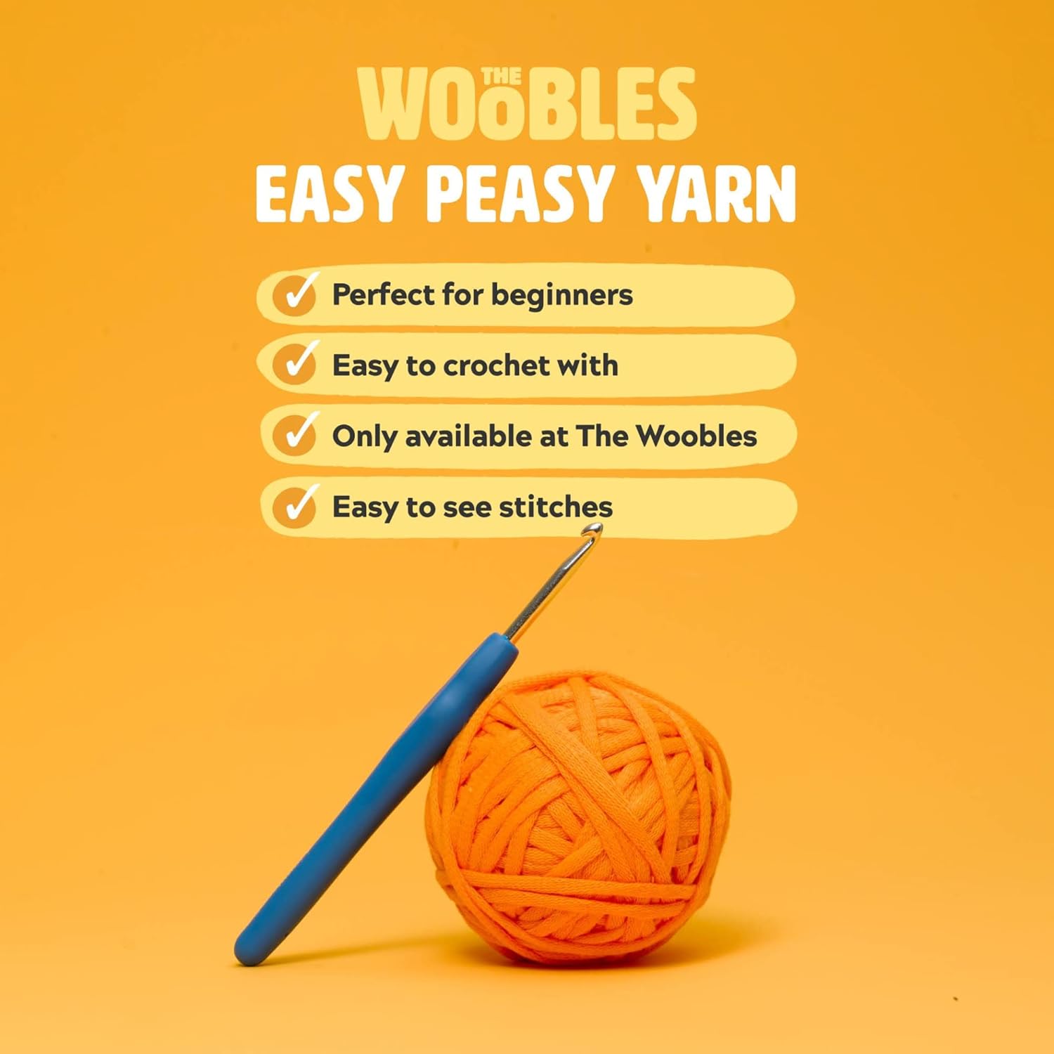 Woobles Easy Peasy Yarn for Beginners - Size reference