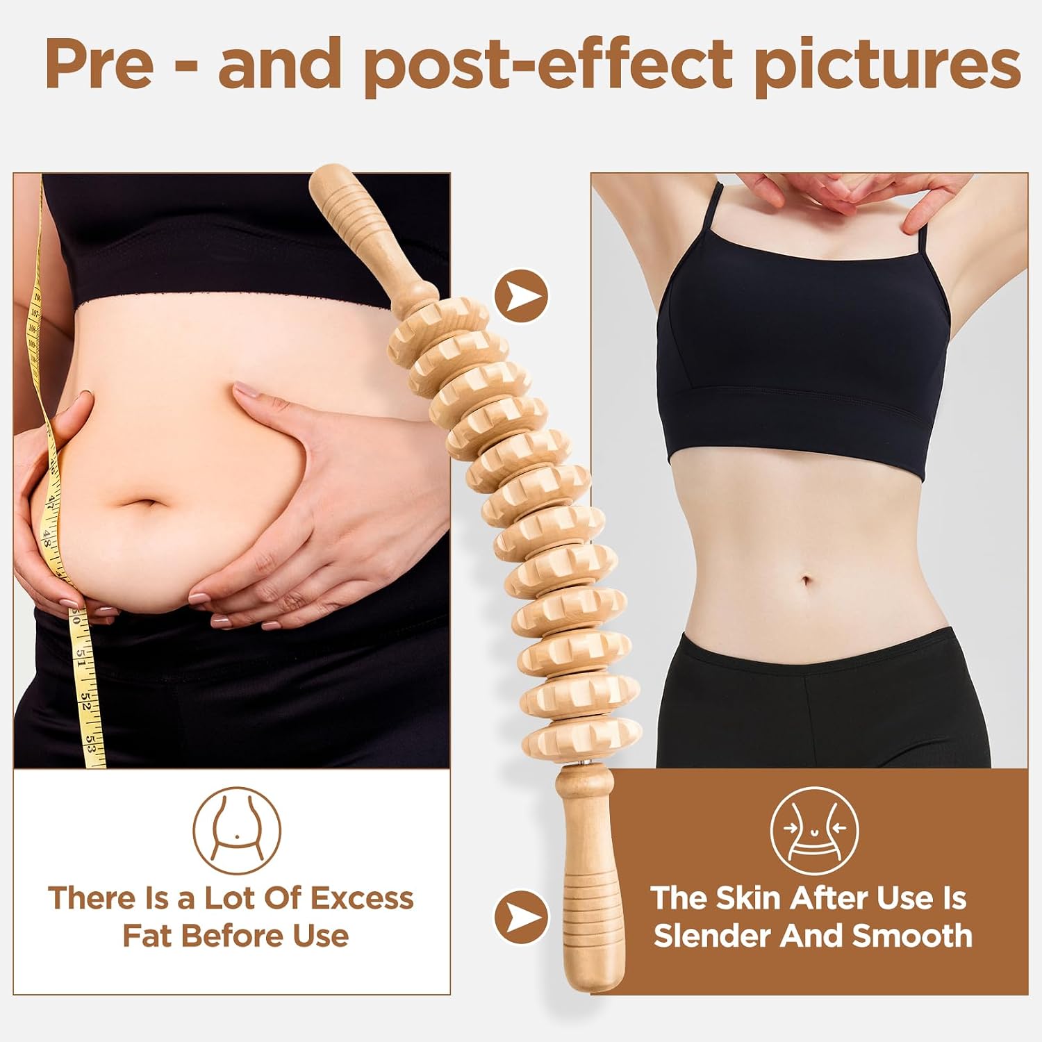 Wooden Cellulite Massage Roller Tool - Packaging