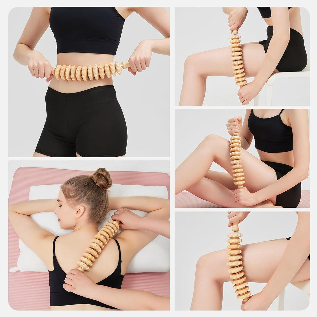 Wooden Cellulite Massage Roller Tool - Additional view