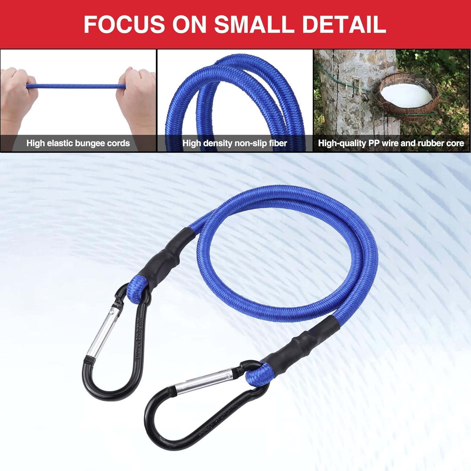 Workpro 24in Bungee Cords, 4-Pack - Close-up