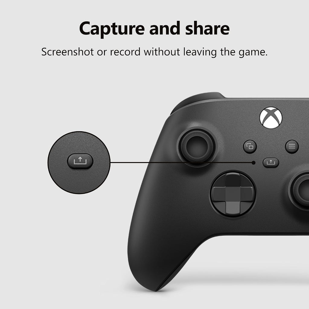 Xbox Wireless Controller, Carbon Black - Close-up