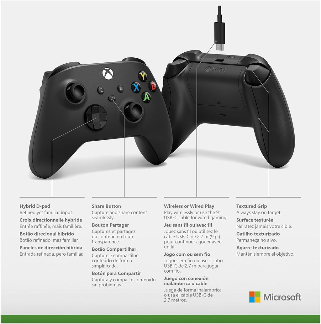 Xbox Wireless Controller, Carbon Black - Additional view