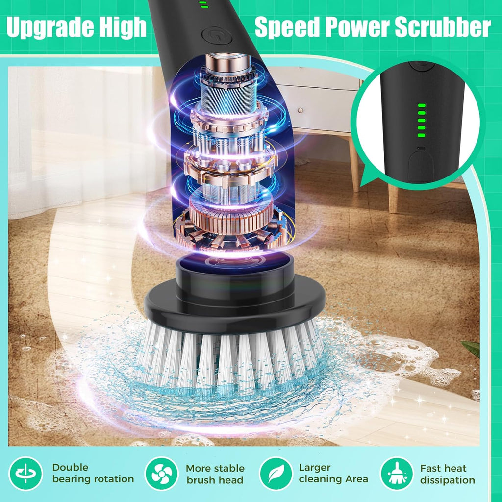 YKYI Electric Spin Scrubber, Cordless Power Scrubber - Alternate angle