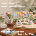 YOOJEE Forget-Me-Not Crochet Flower Gift - Size reference