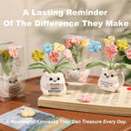 YOOJEE Forget-Me-Not Crochet Flower Gift - In use
