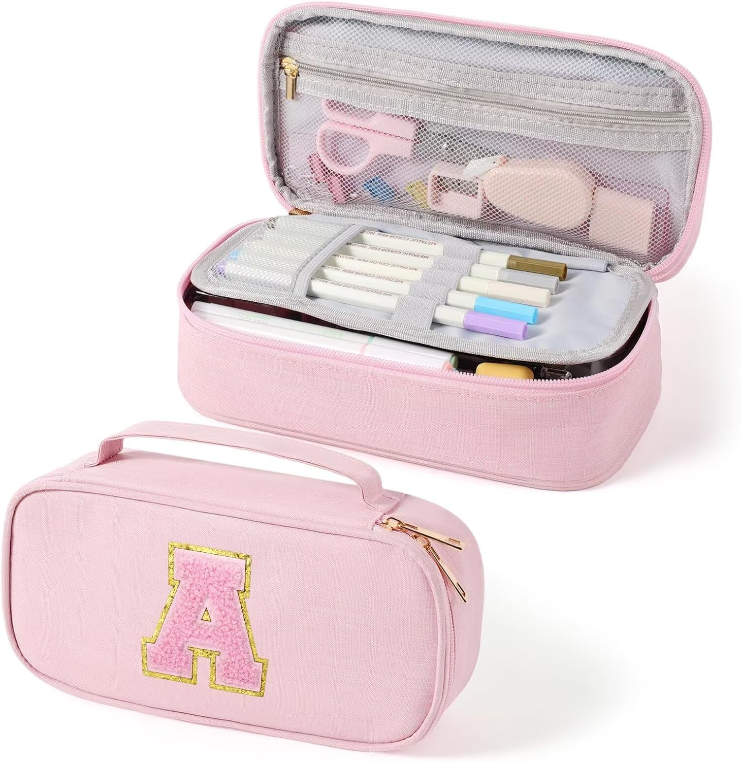 YOOLIFE Pink Pencil Case for Girls Kids