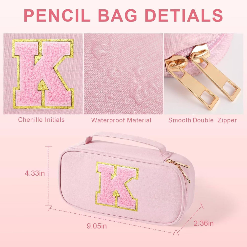 YOOLIFE Pink Pencil Case for Girls Kids - Alternate angle