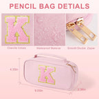 YOOLIFE Pink Pencil Case for Girls Kids - Alternate angle