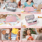 YOOLIFE Pink Pencil Case for Girls Kids - Packaging
