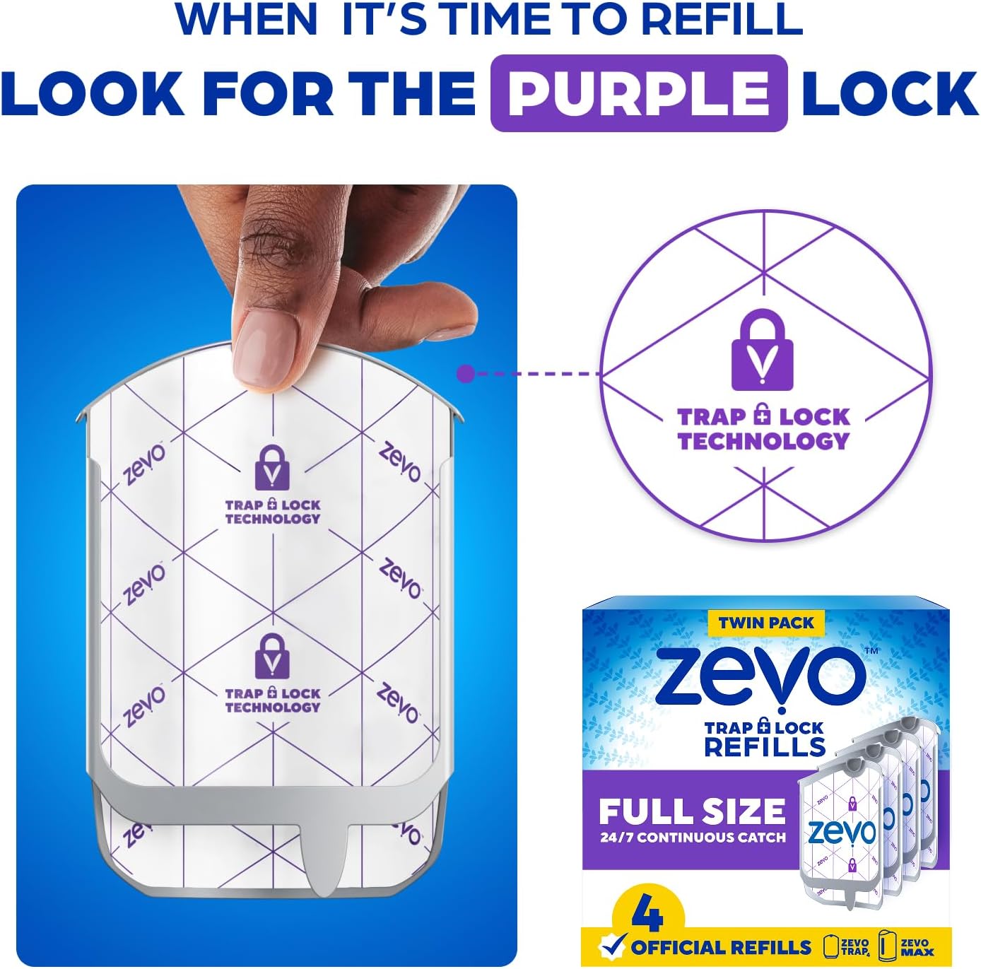 Zevo Flying Insect Trap Refill Cartridges - Feature highlight