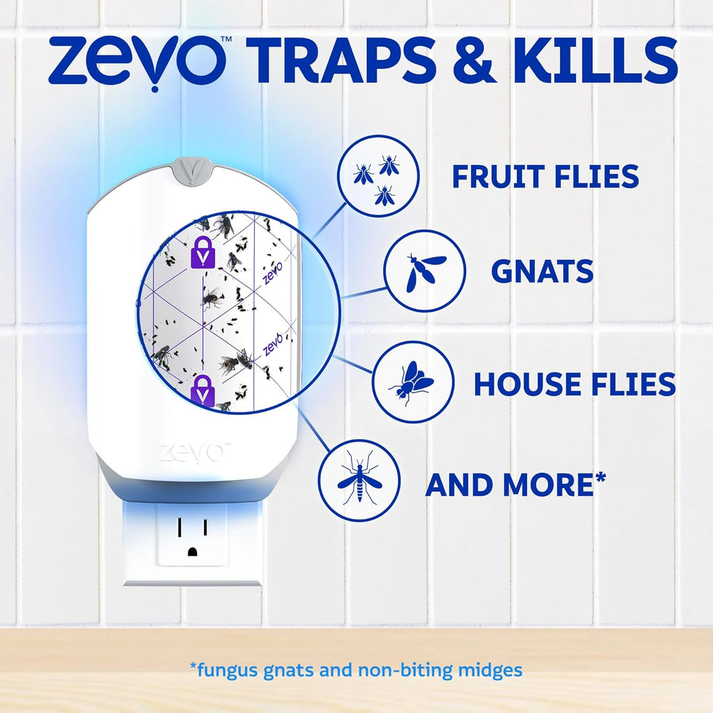Zevo Flying Insect Trap, Plug-in Indoor Fly Trap - Size reference